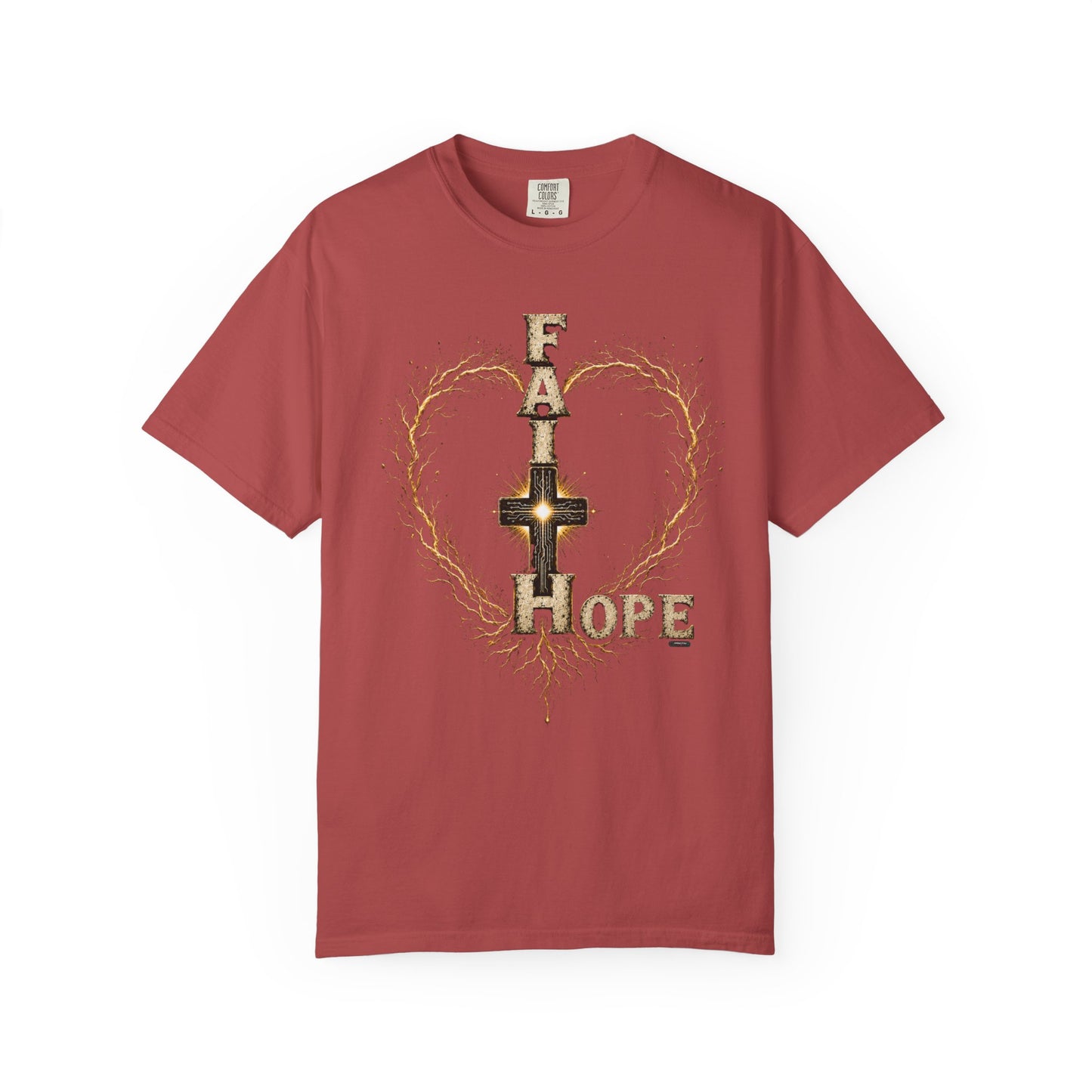 DigitalDivine-Faith & Hope Cross — Inspirational Religious Graphic Tee
