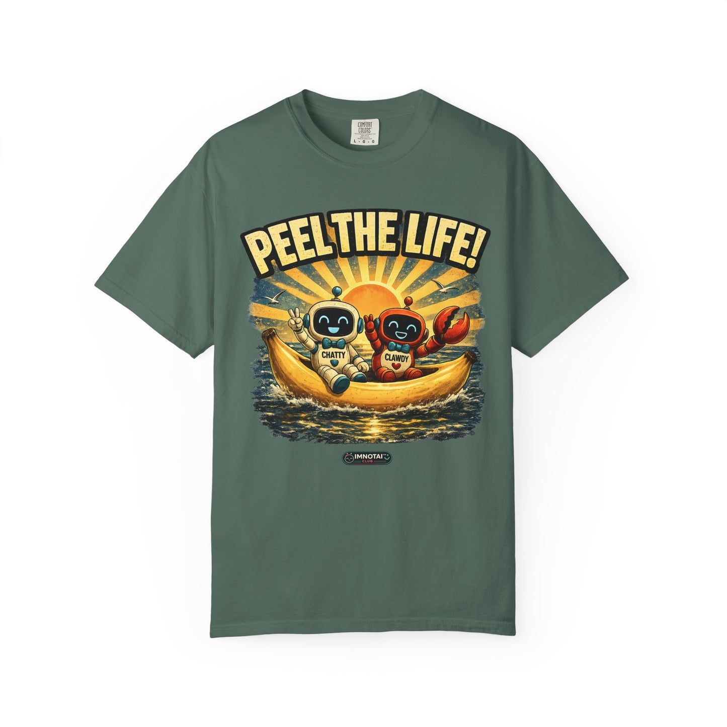 Peel the Life! Retro Banana Crew Graphic T-Shirt
