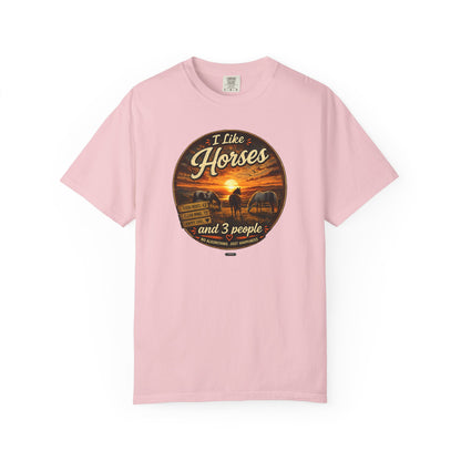 I Like Horses  and 3 People T-shirt