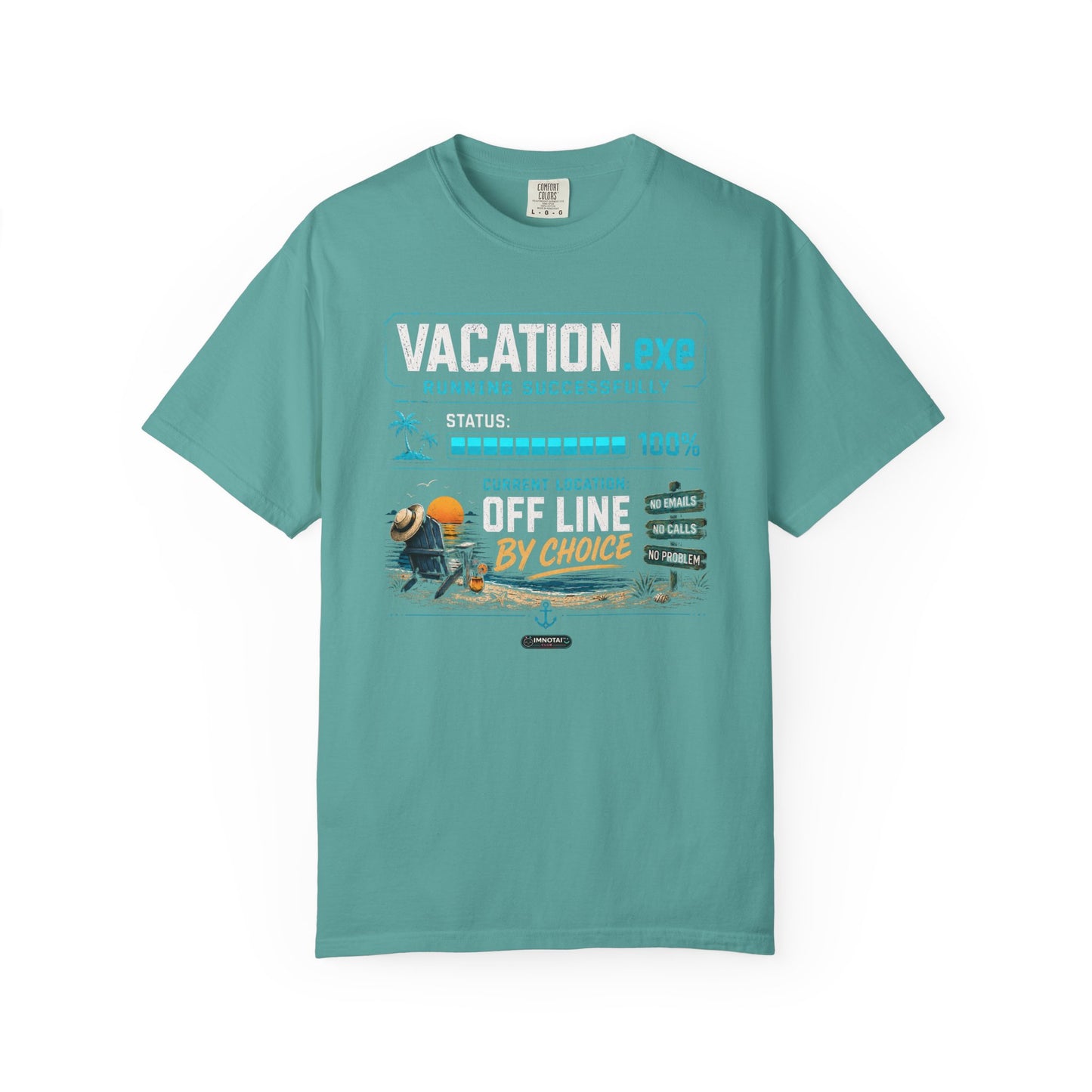 Vacation.exe Offline By Choice Beach Tshirt