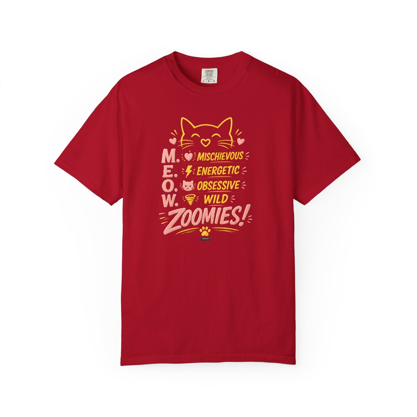 CAT "MEOW" Mischievous Energetic Obsessive Wild Zoomies T-Shirt