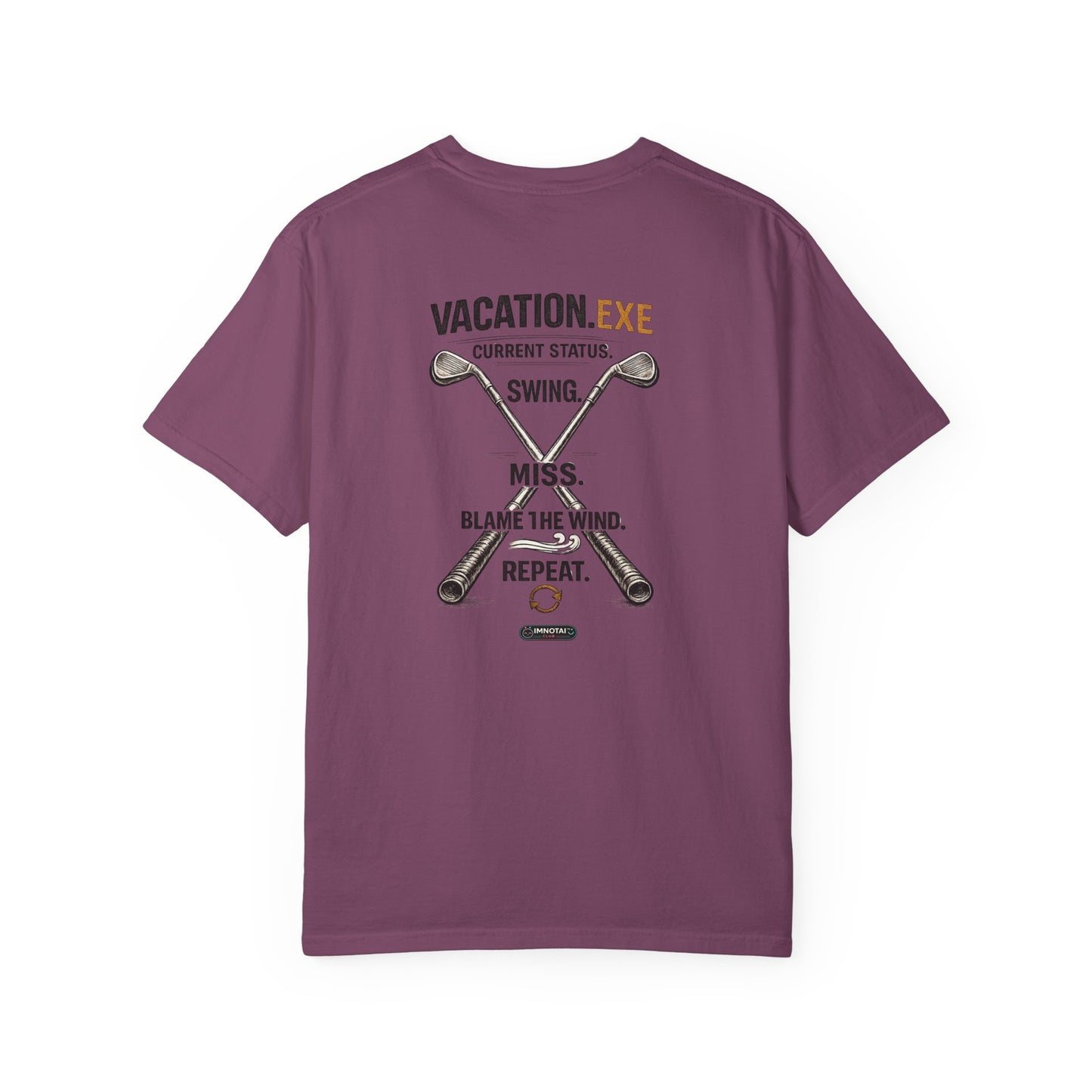 Vacation.exe Golf CLASSIC T-Shirt — Funny Golfing Swing, Miss, Blame the Wind