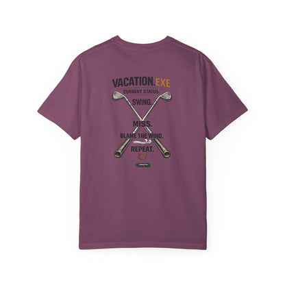 Vacation.exe Golf CLASSIC T-Shirt — Funny Golfing Swing, Miss, Blame the Wind