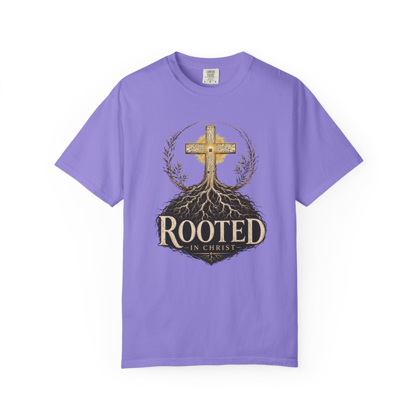 DigitalDivine- Rooted In Chris— Inspirational Religious Graphic Tee