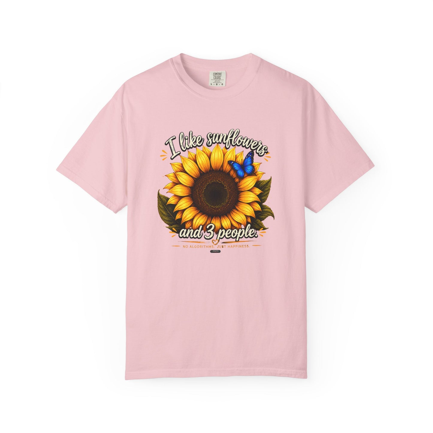 I Like Sunflowers and 3 People T-shirt