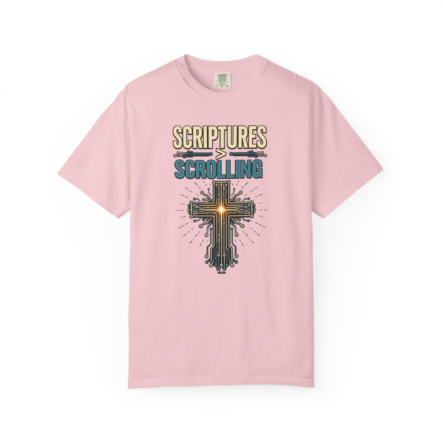 DigitalDivine: Scriptures > Scrolling T-Shirt — Cross Faith Graphic Tee