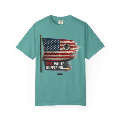 American Flag Red White and Buffering