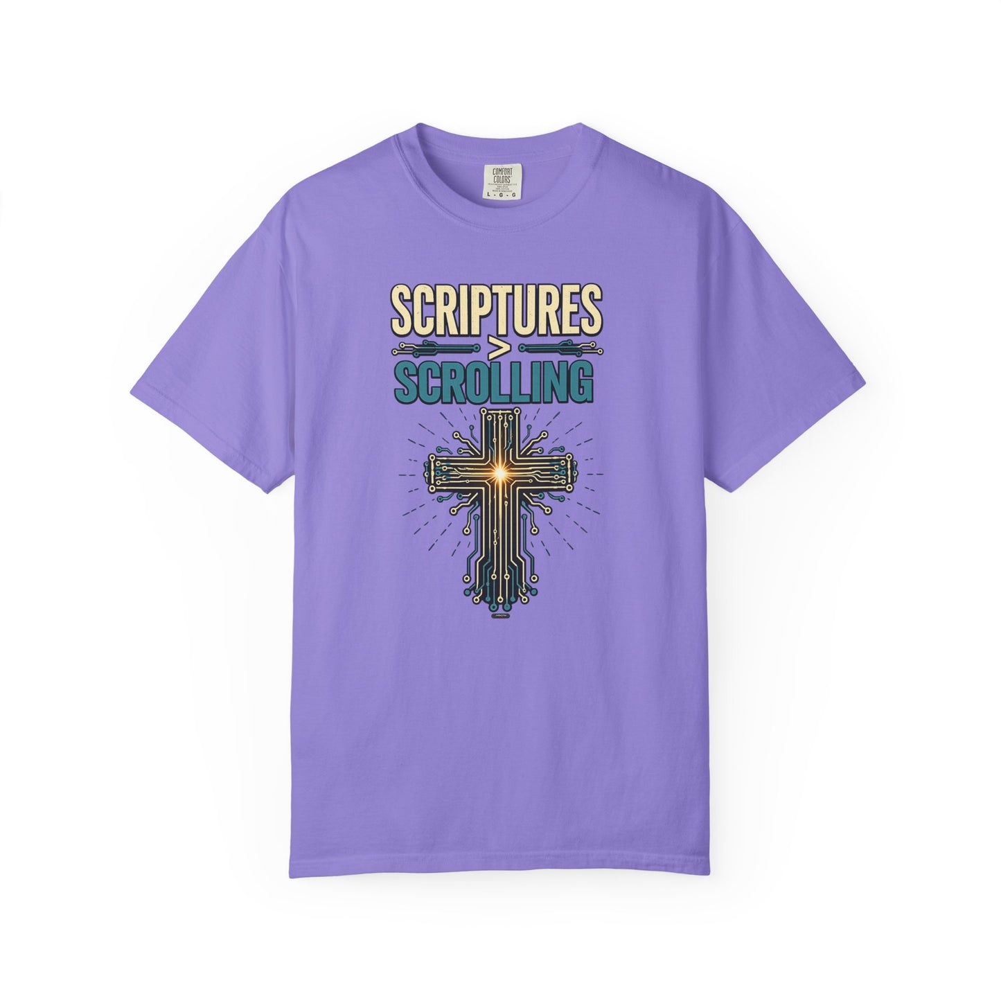 DigitalDivine: Scriptures > Scrolling T-Shirt — Cross Faith Graphic Tee