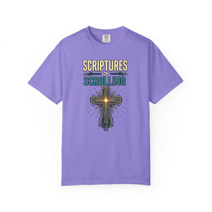 DigitalDivine: Scriptures > Scrolling T-Shirt — Cross Faith Graphic Tee