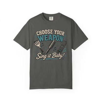 Choose Your Weapon, "Sing It Baby!" Singing & Karaoke Graphic Tee