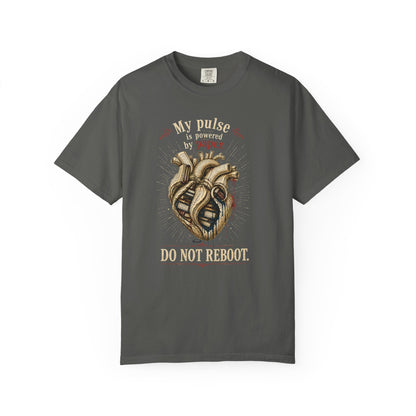 BOOKTee: My Pulse is Powered By Paper. Do Not Reboot T-Shirt