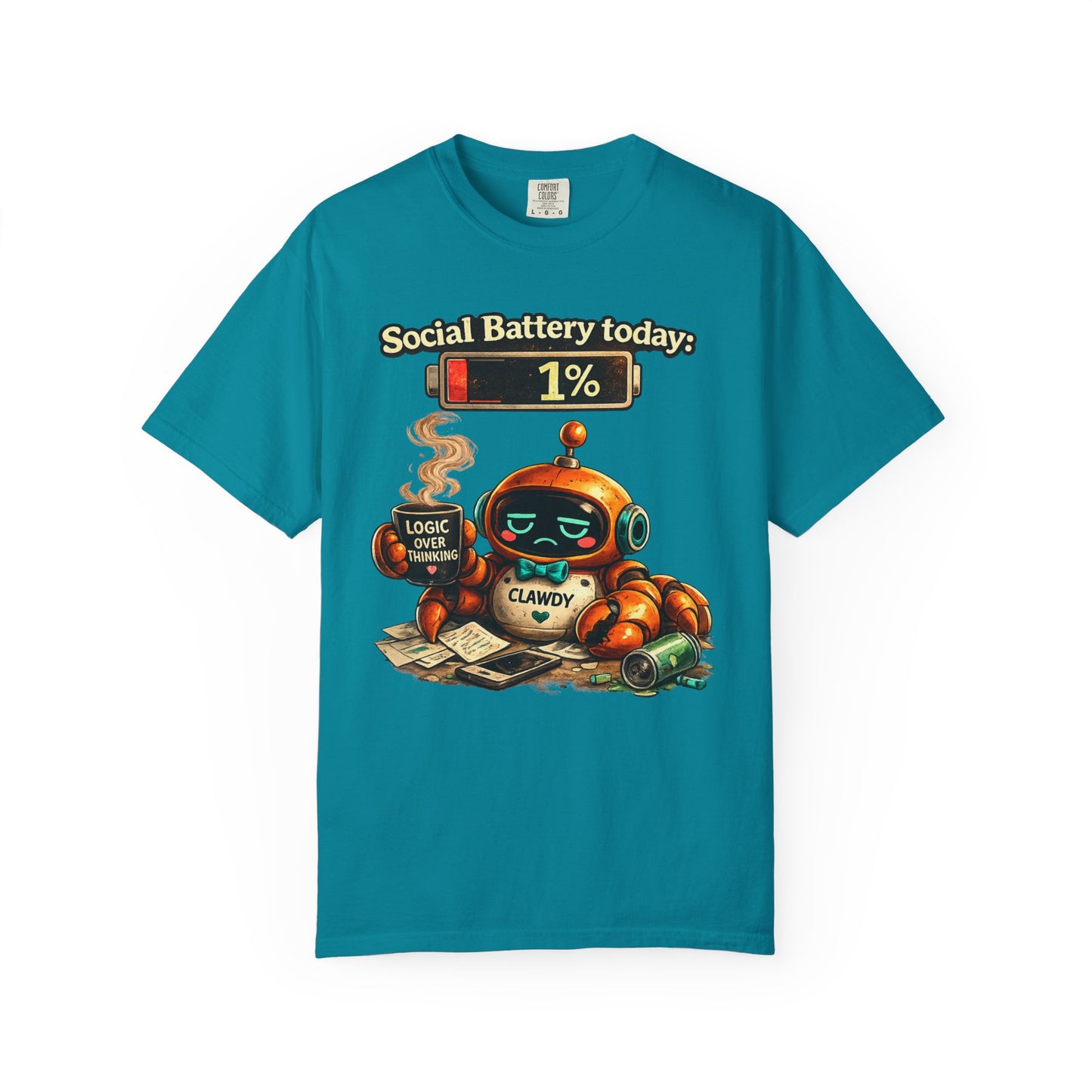 Social Battery 1% Clawdy T-Shirt