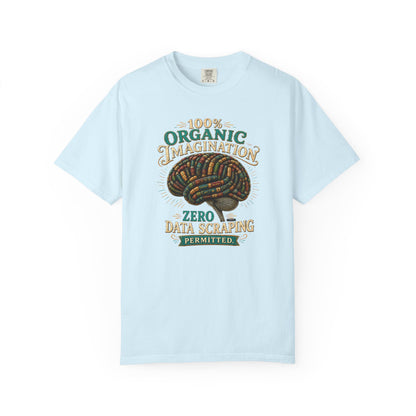 BOOKTee: 100% Organic Imagination, Zero Data Scraping Vintage Brain Graphic T-Shirt