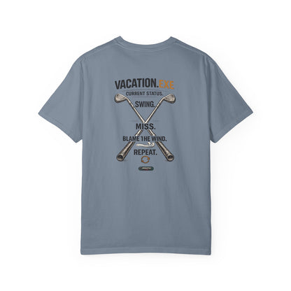 Vacation.exe Golf CLASSIC T-Shirt — Funny Golfing Swing, Miss, Blame the Wind