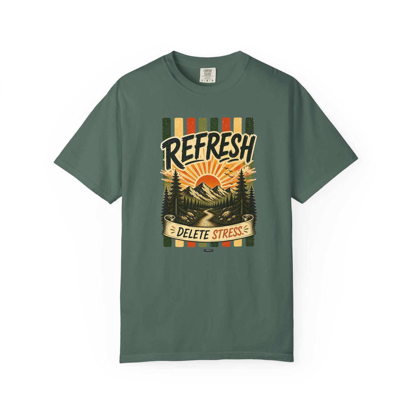 HUMANWARE : REFRESH, Delete Stress Retro Nature T-Shirt