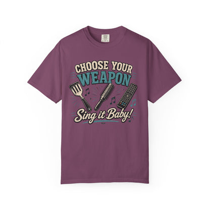 Choose Your Weapon, "Sing It Baby!" Singing & Karaoke Graphic Tee