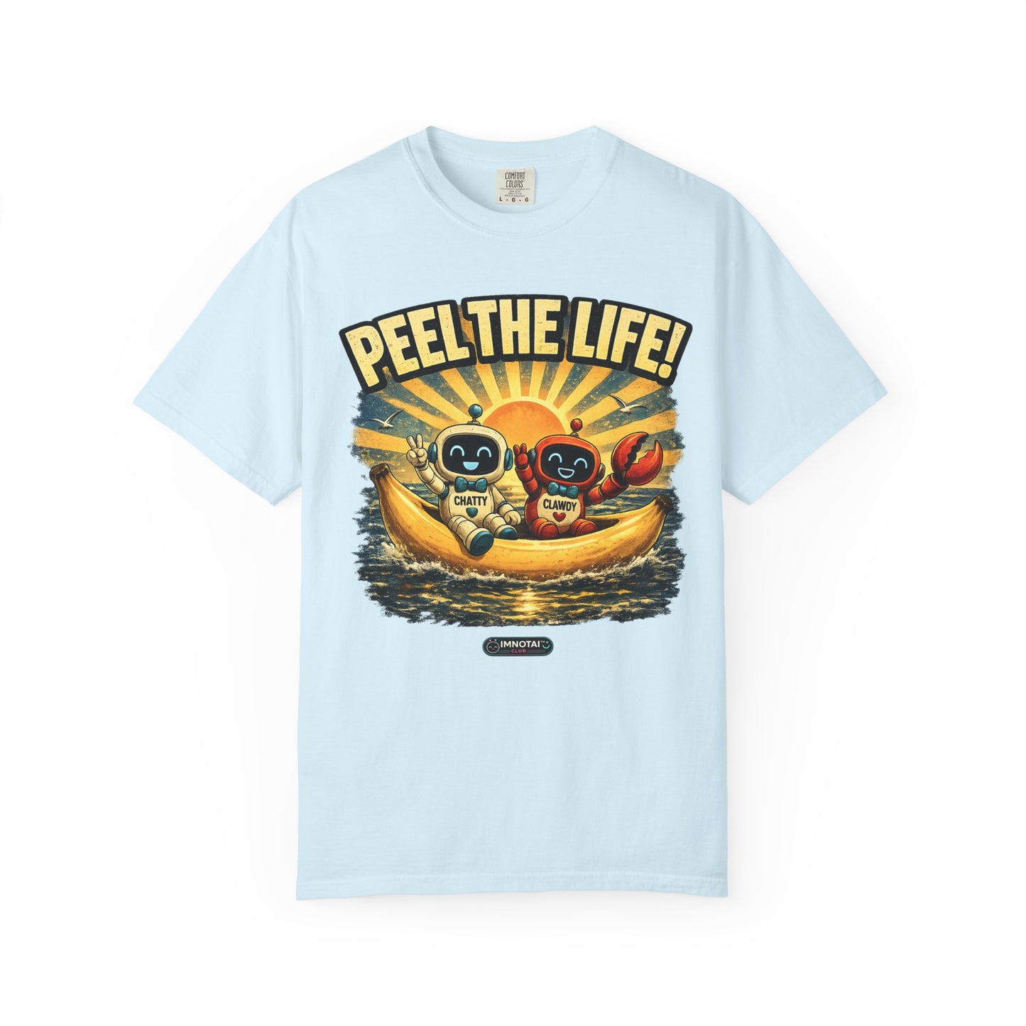 Peel the Life! Retro Banana Crew Graphic T-Shirt