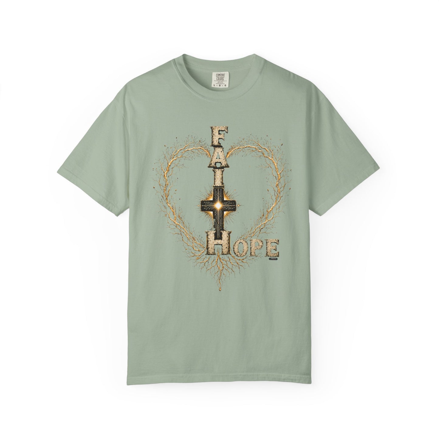 DigitalDivine-Faith & Hope Cross — Inspirational Religious Graphic Tee