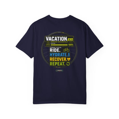 Vacation. Ride. Hydrate. Recover. Repeat. Cycling Graphic Tee