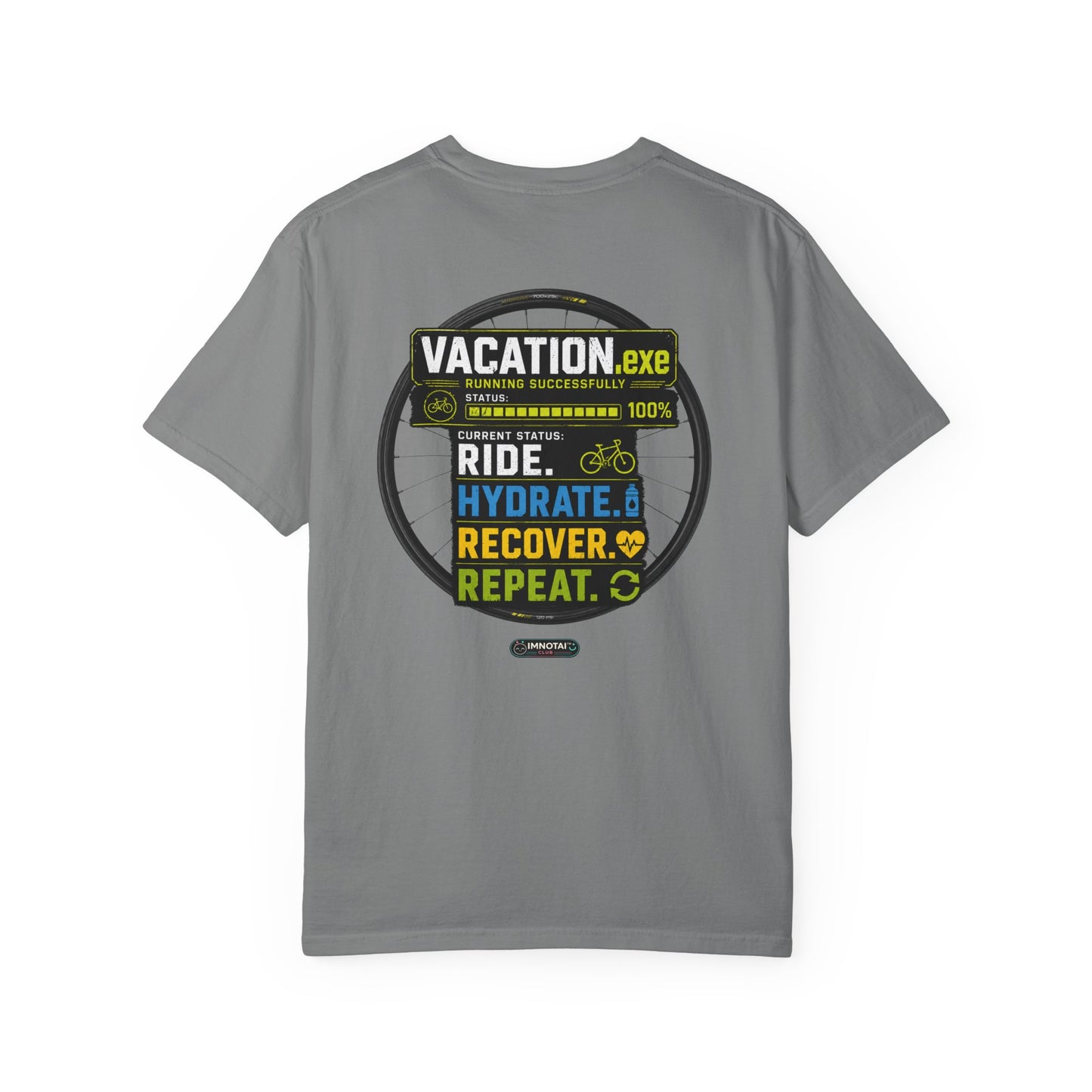 Vacation. Ride. Hydrate. Recover. Repeat. Cycling Graphic Tee