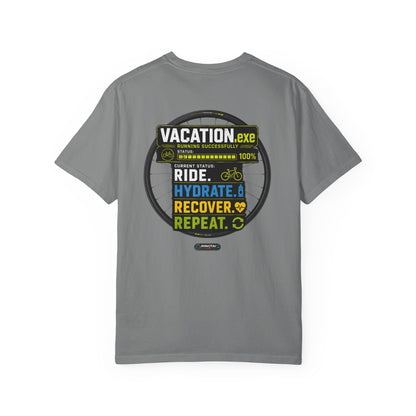 Vacation. Ride. Hydrate. Recover. Repeat. Cycling Graphic Tee