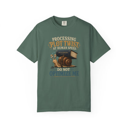 BOOKTee: Processing  Plot Twist At Human Speed. Do not Optimize  Me T-Shirt