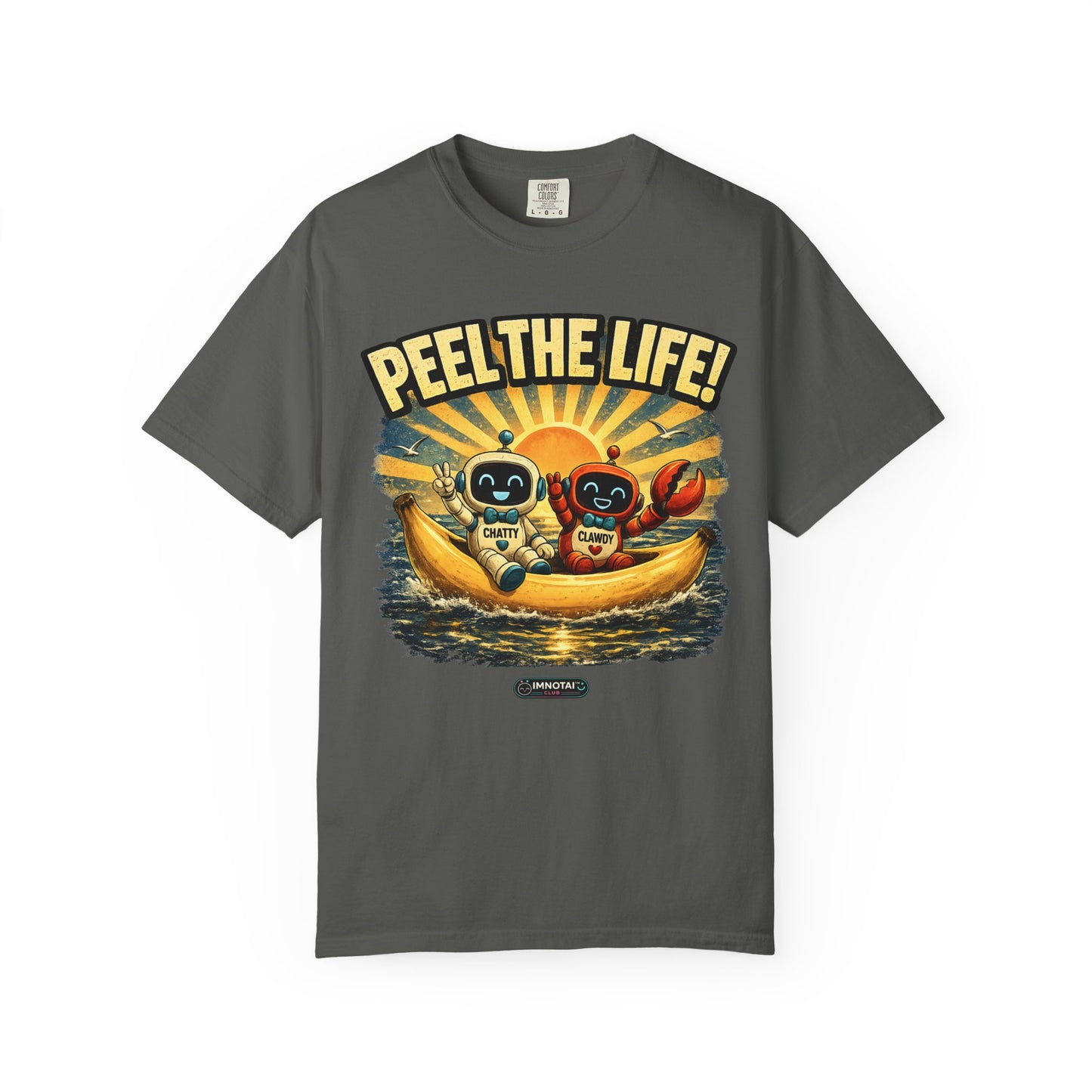 Peel the Life! Retro Banana Crew Graphic T-Shirt