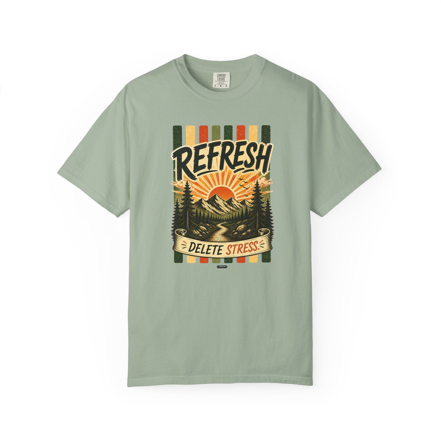 HUMANWARE : REFRESH, Delete Stress Retro Nature T-Shirt