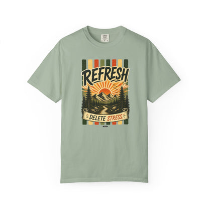 HUMANWARE : REFRESH, Delete Stress Retro Nature T-Shirt