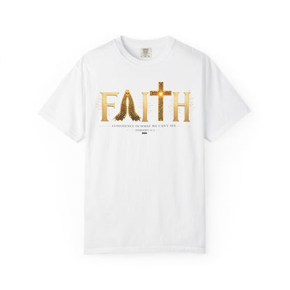 DigitalDivine:  Faith Cross - "Confidence In What We Can’t See" T-SHIRT- (Light Colors Version)