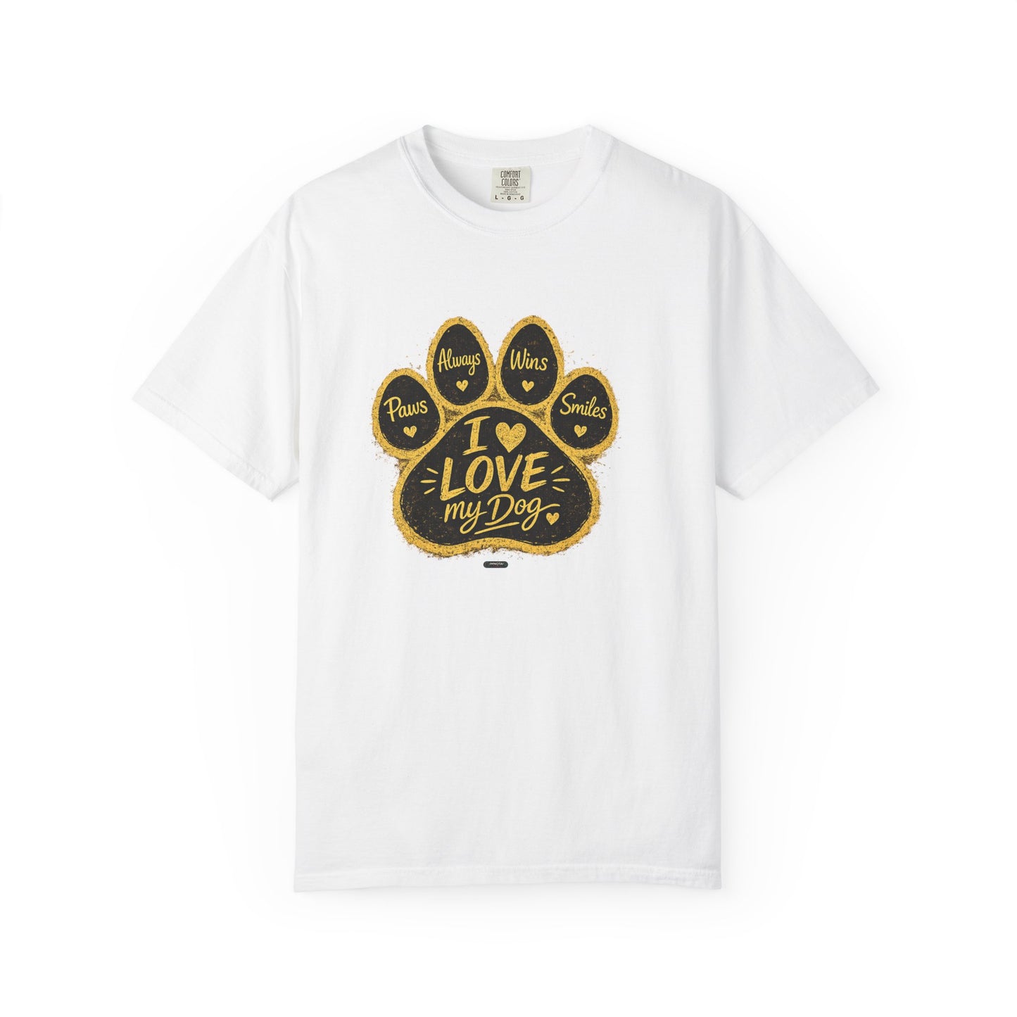 PAWS: Always Win Smile.  Love My Dog Pet Lover Graphic Tee