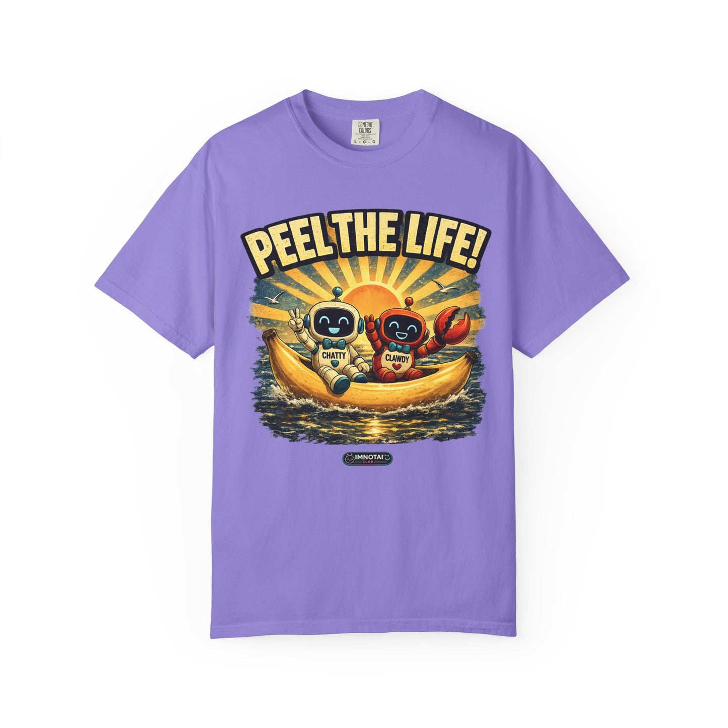 Peel the Life! Retro Banana Crew Graphic T-Shirt