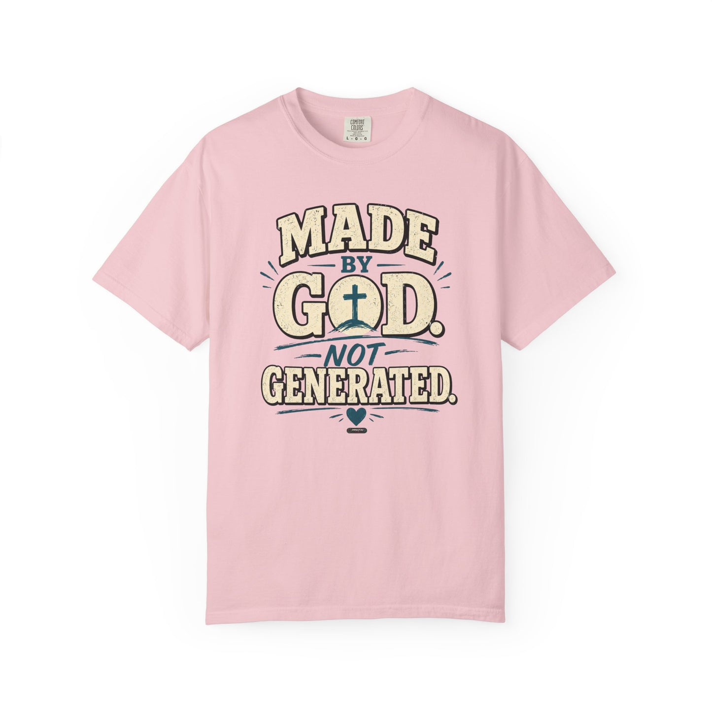 DigitalDivine: Made by God Not Generated - Faith Graphic Tee
