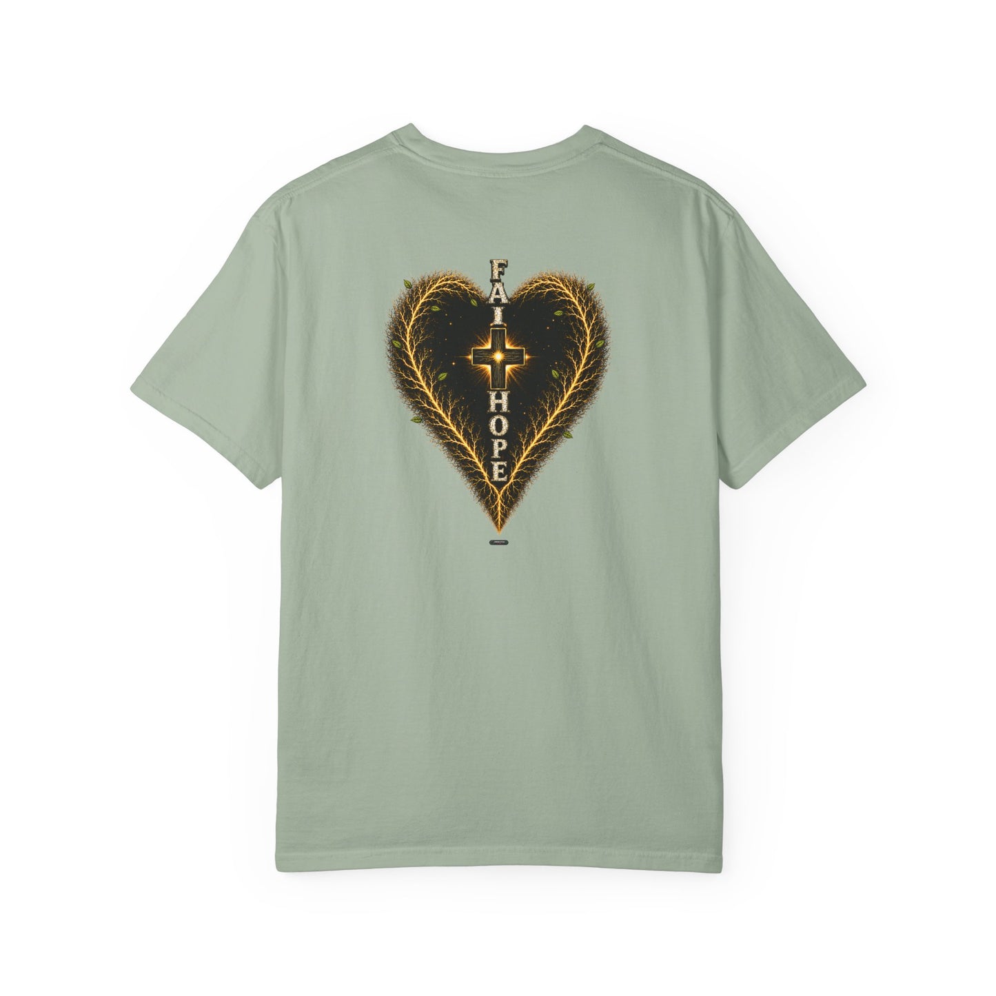 DigitalDivine-Faith & Hope Cross — Inspirational Religious Graphic Tee (Back Print)