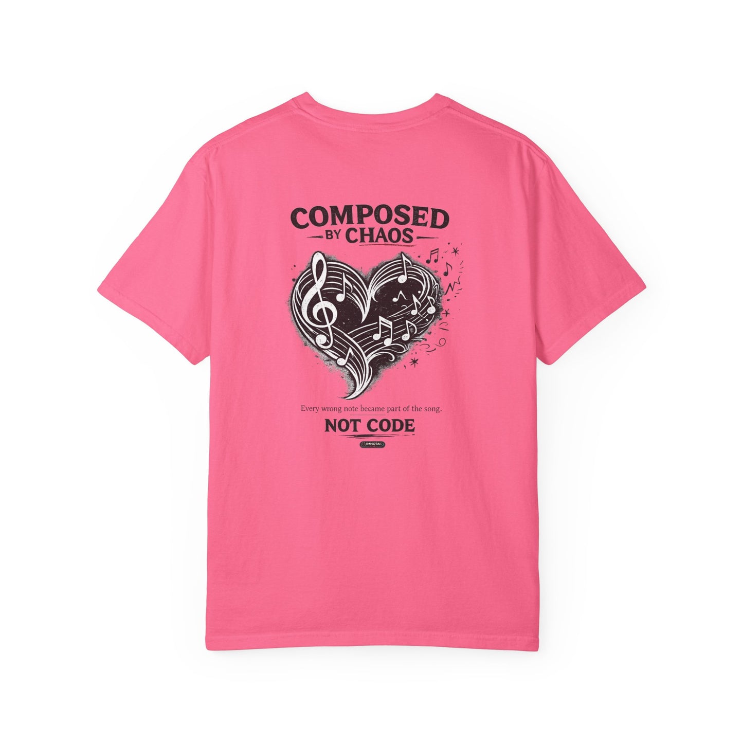 Music "Composed by Chaos, Not Code" Music Heart Graphic Tee