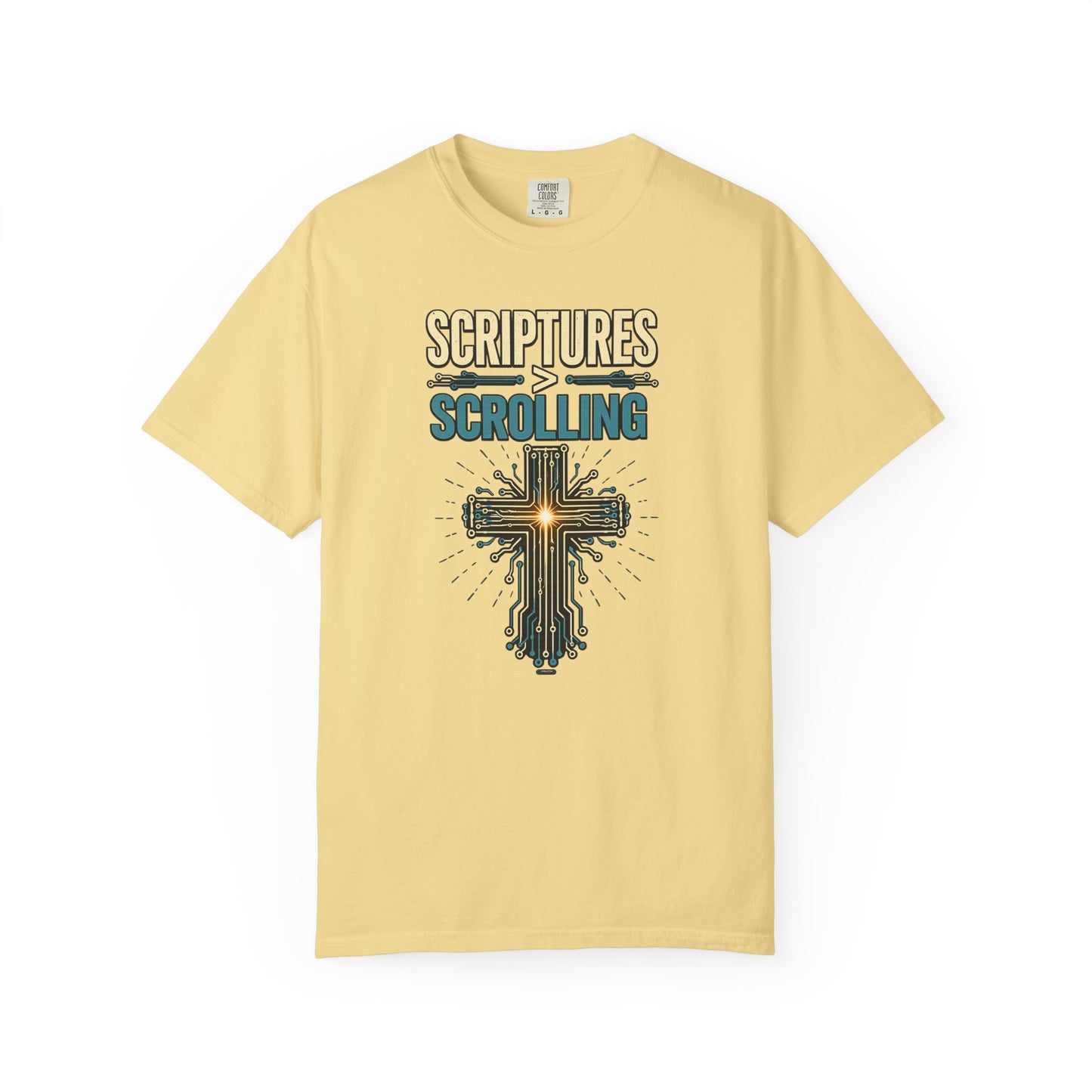 DigitalDivine: Scriptures > Scrolling T-Shirt — Cross Faith Graphic Tee