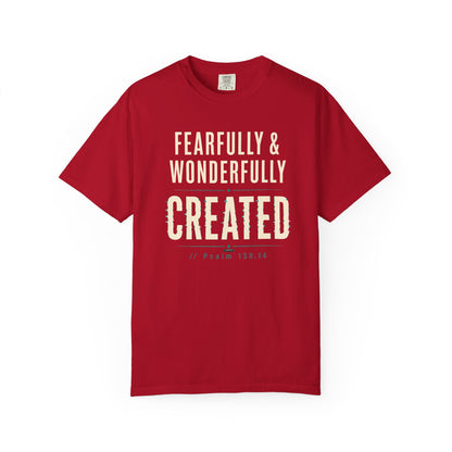 DigitalDivine: Fearfully & Wonderfully Created Faith Graphic Tee