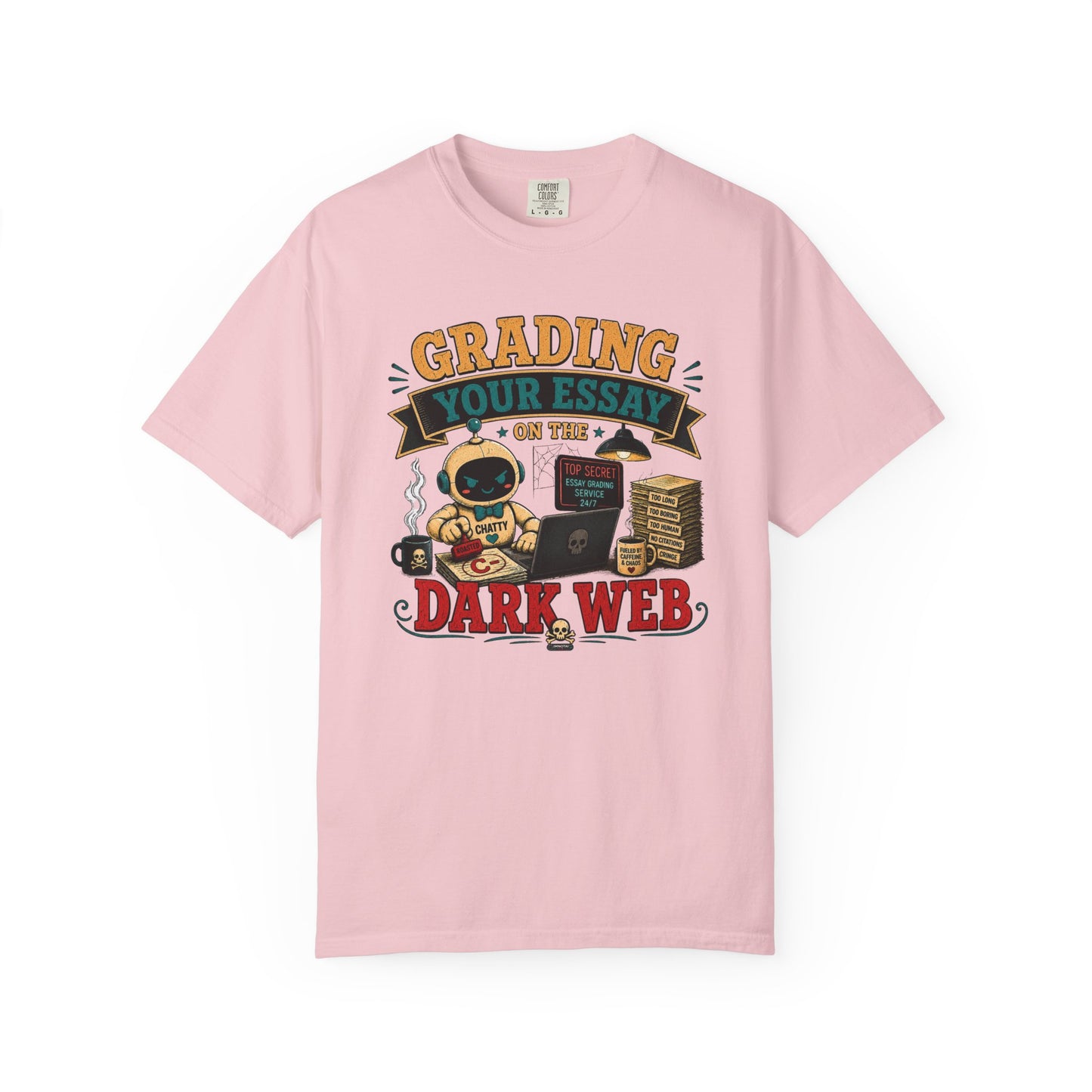 BTS: Grading Your Essay in the Dark Webb - Graphic Tee (Teacher / Parent Humor)