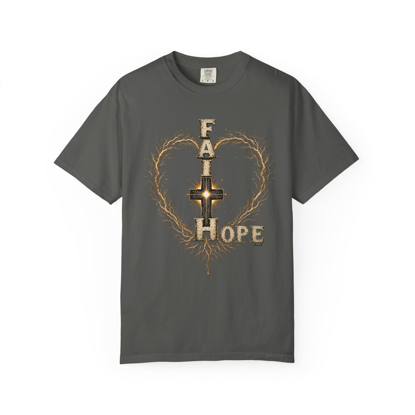 DigitalDivine-Faith & Hope Cross — Inspirational Religious Graphic Tee