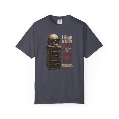 BOOKTee: I Read to Escape Reality Gothic Book Lover Tee