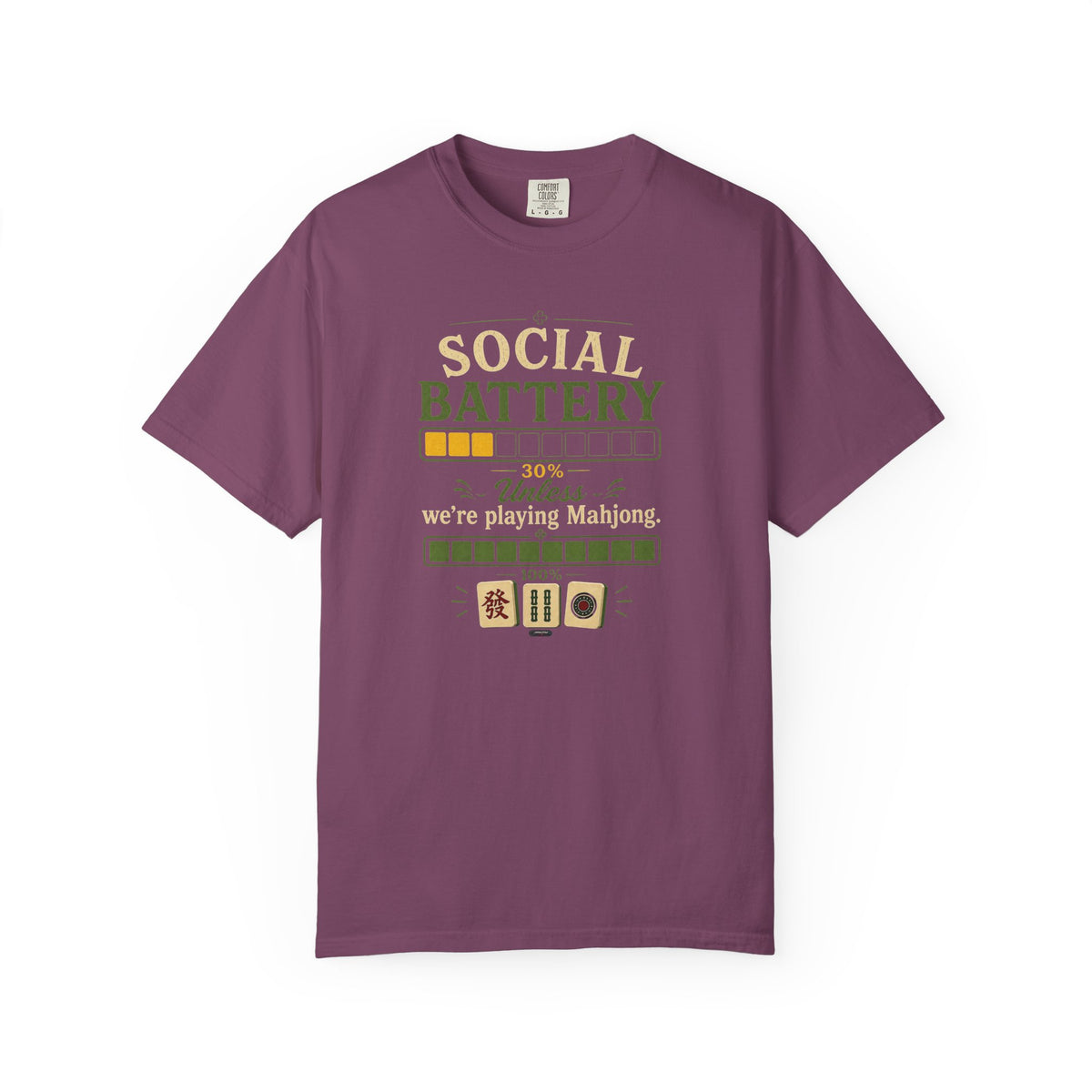 MAHJONG: Social Battery 30% T-Shirt