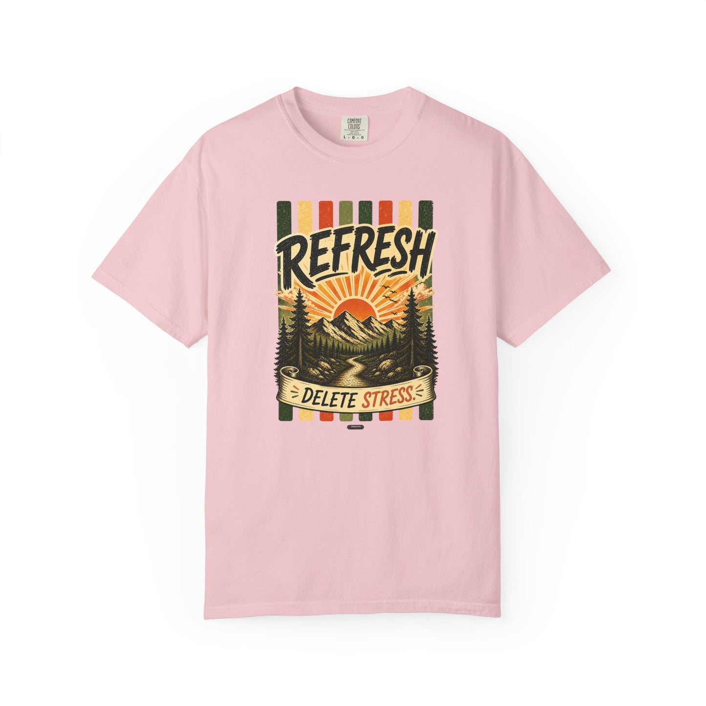 HUMANWARE : REFRESH, Delete Stress Retro Nature T-Shirt