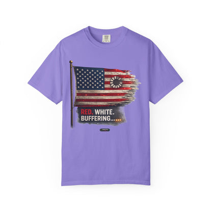 American Flag Red White and Buffering