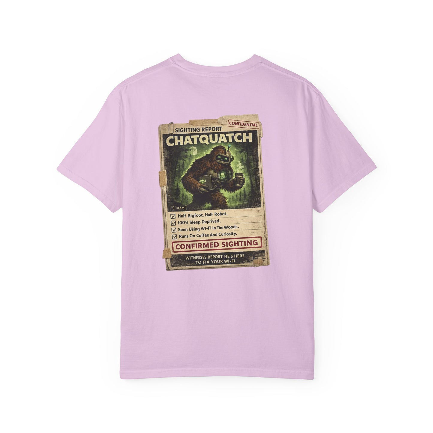 Chatquatch Sighting T-Shirt — Vintage Cryptid Poster Graphic Tee