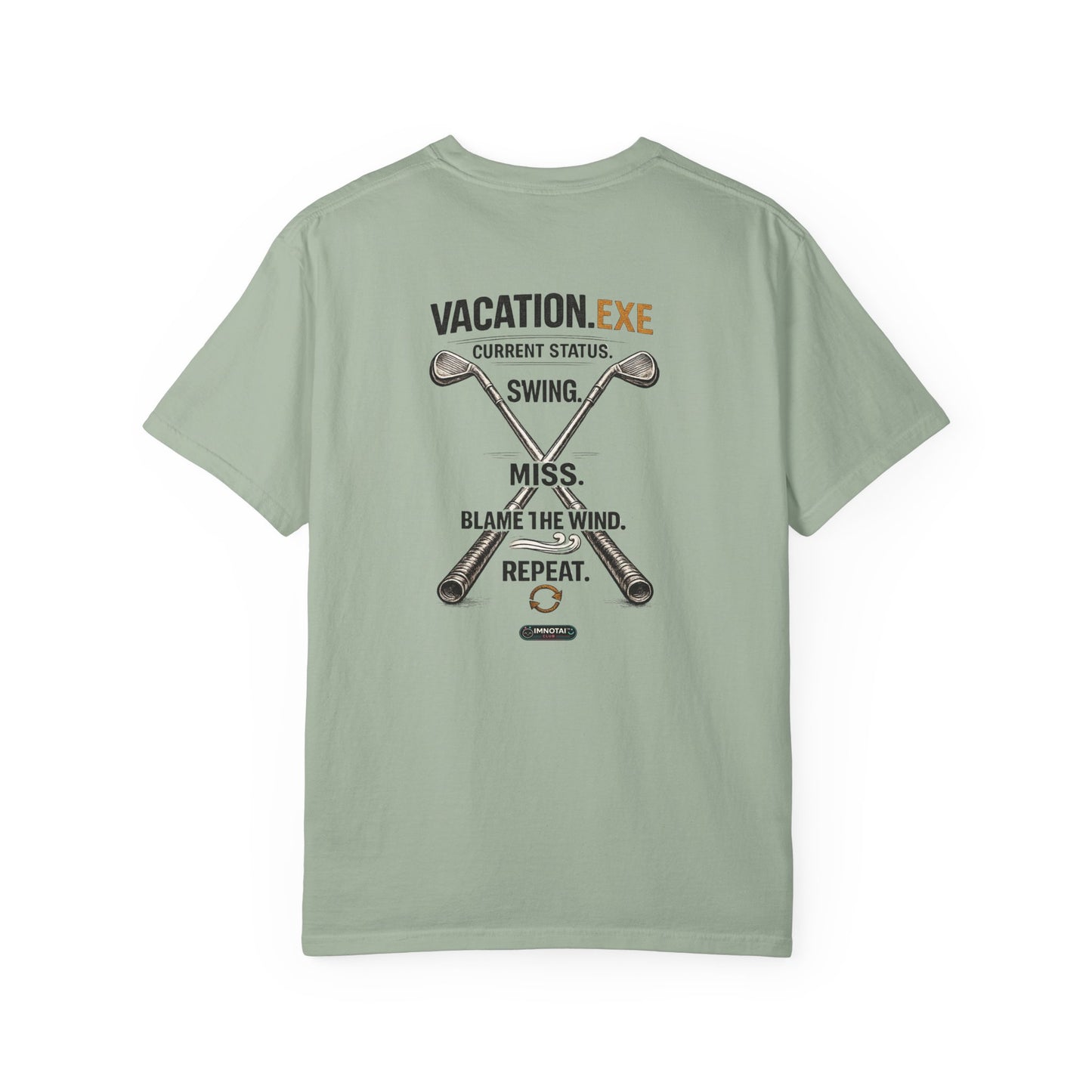 Vacation.exe Golf CLASSIC T-Shirt — Funny Golfing Swing, Miss, Blame the Wind