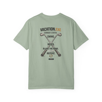 Vacation.exe Golf CLASSIC T-Shirt — Funny Golfing Swing, Miss, Blame the Wind