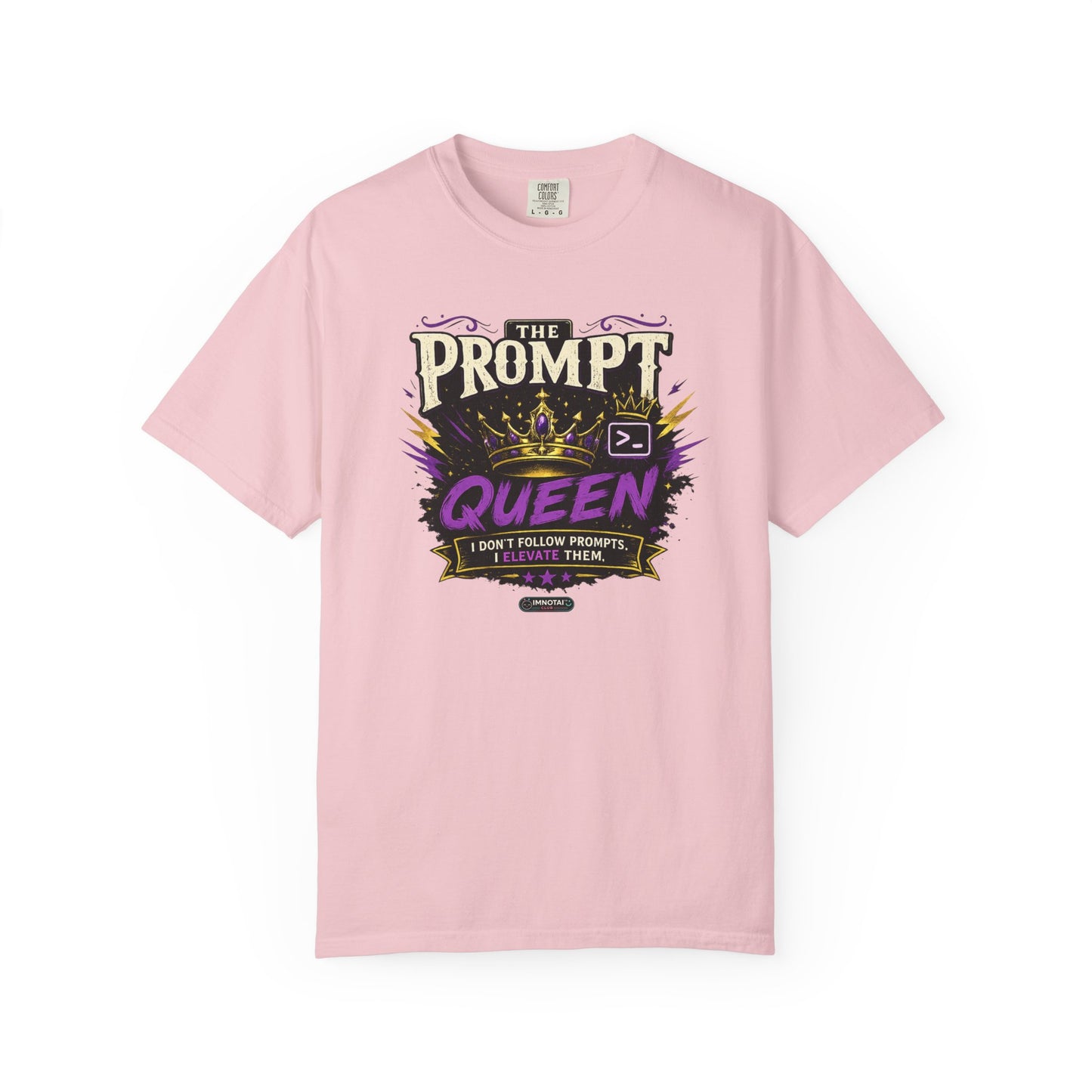 Prompt Queen" Graphic Tee with Crown Design