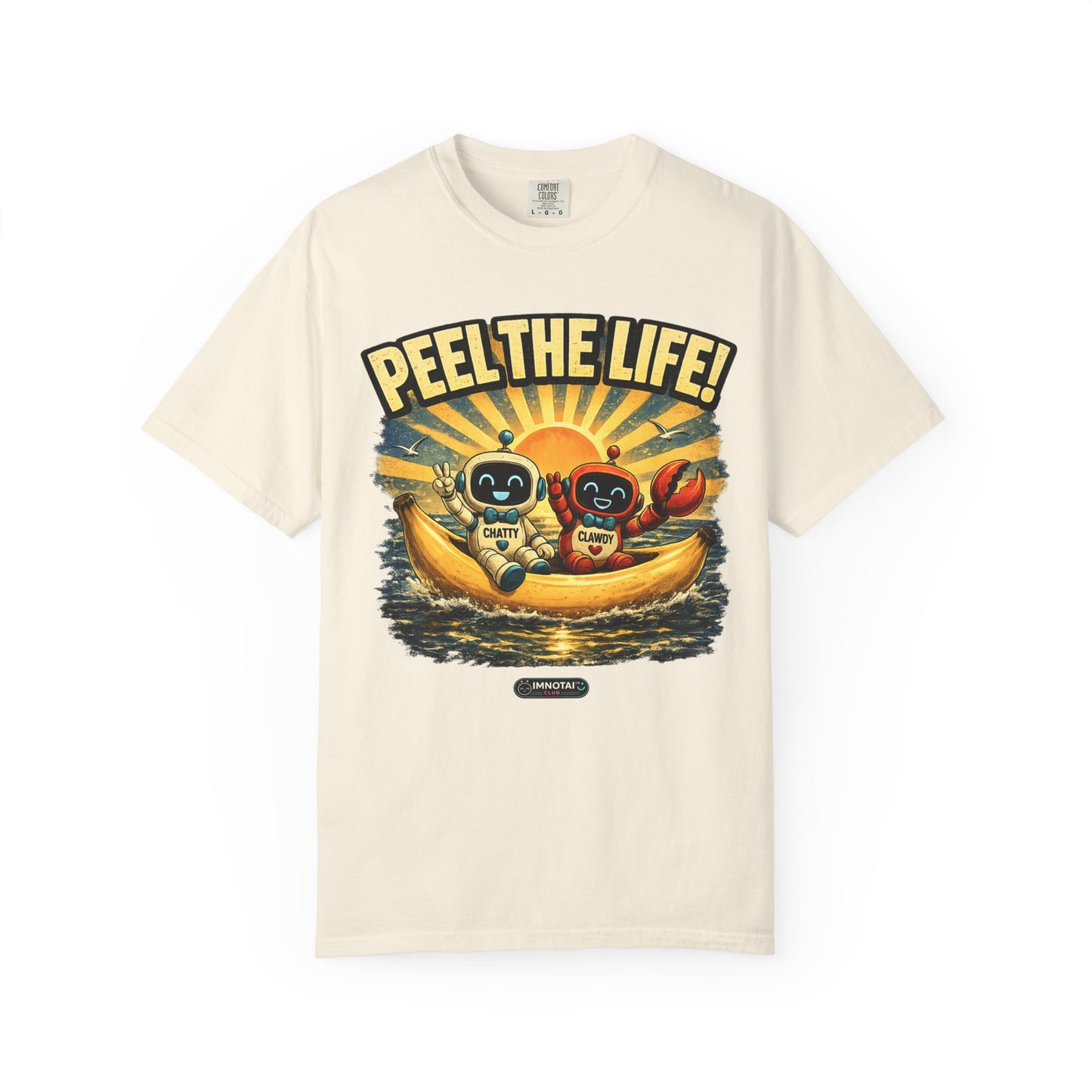 Peel the Life! Retro Banana Crew Graphic T-Shirt