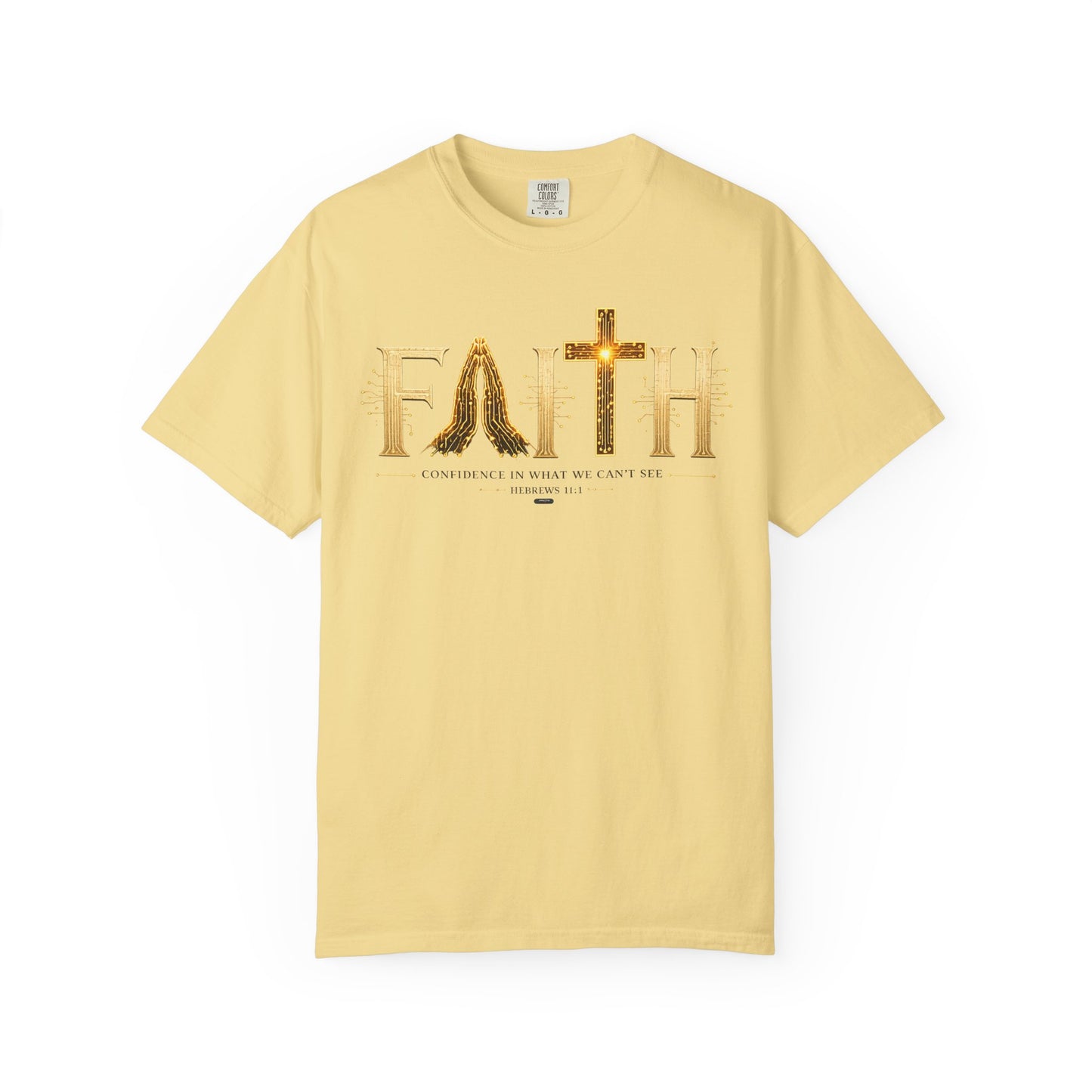 DigitalDivine:  Faith Cross - "Confidence In What We Can’t See" T-SHIRT- (Light Colors Version)