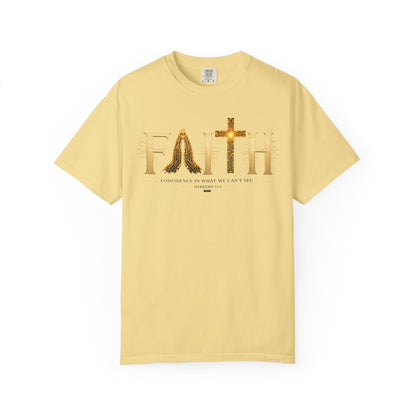 DigitalDivine:  Faith Cross - "Confidence In What We Can’t See" T-SHIRT- (Light Colors Version)